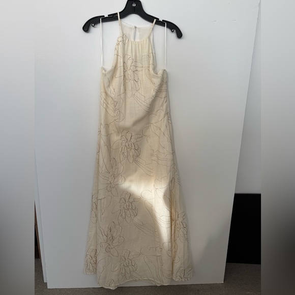 Zara ivory Embroidered Maxi Dress - Picture 4 of 6